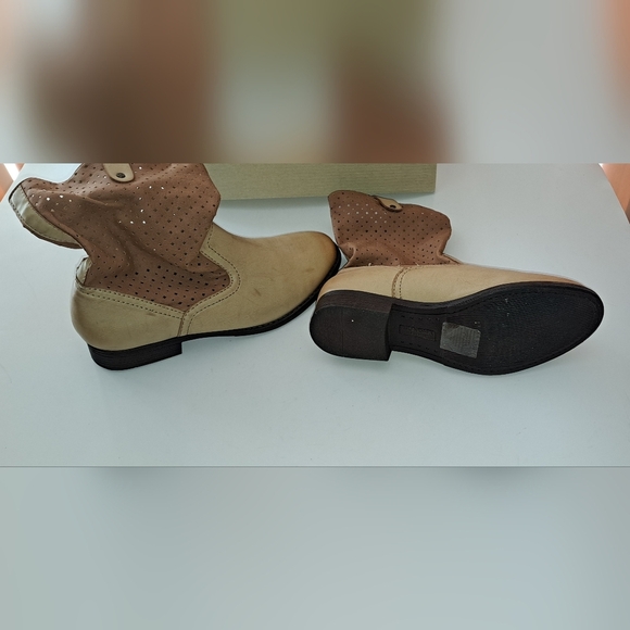 Sz 9.5 Sonoma Brown/Tan Mid-Calf Western Boots - Picture 6 of 9